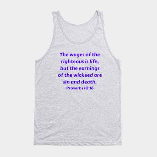 Bible Verse Proverbs 10:16 Tank Top